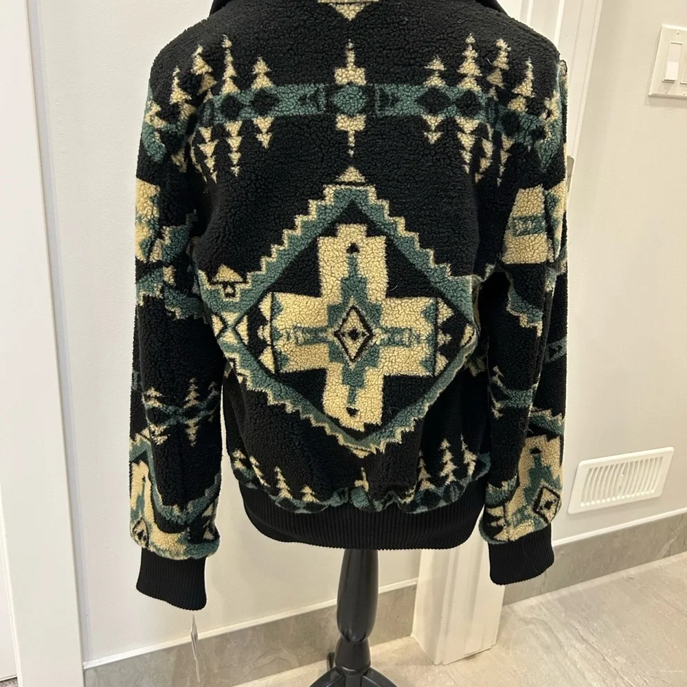 Pendleton women’s foxglove Range  Fleece Bomber Jacket size medium - Picture 3 of 4